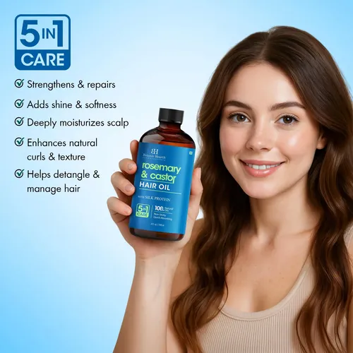 Aceite Para El Cabello Botanic Hearth Romero Y Ricino 118 Ml