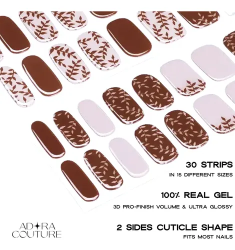 Tiras De Gel Para Uñas Adora Couture Semicuradas Con 30 Unid