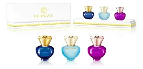3 Perfumes Versace Dylan Mini para mujer, 5 ml
