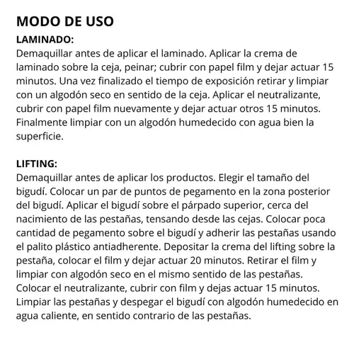 Kit Laminado Lifting My Lash Cejas Pestañas Profesional