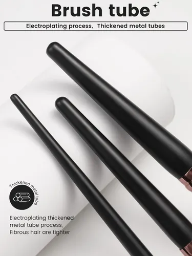 Set 24 Pinceles De Maquillaje Con Esponjas Aplicadoras Negro