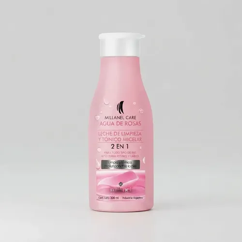Millanel Agua De Rosas- Leche Limpieza/tónico Micelar 2 En 1