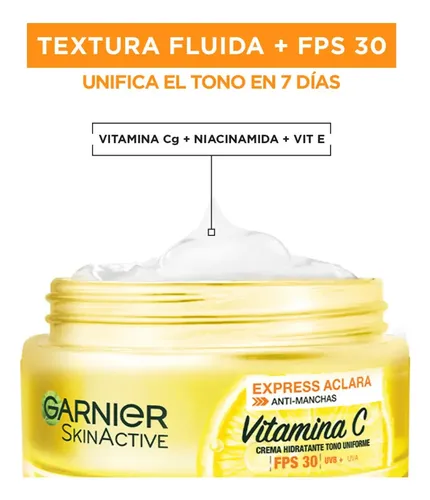 Crema Hidratante Garnier Skin Active Express Aclara 30Fps 50ml