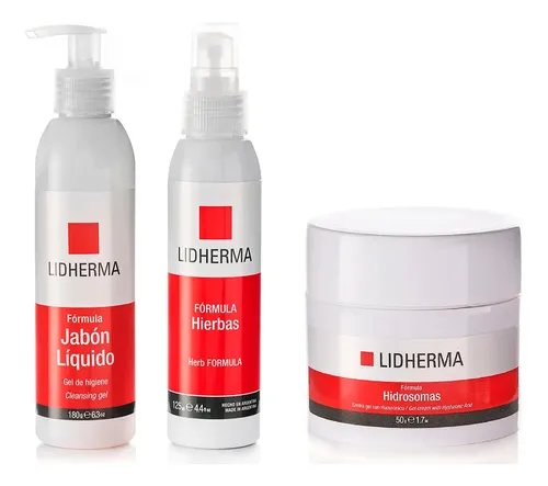 Kit Jabón Líquido + Loción De Hierbas + Hidrosomas Lidherma