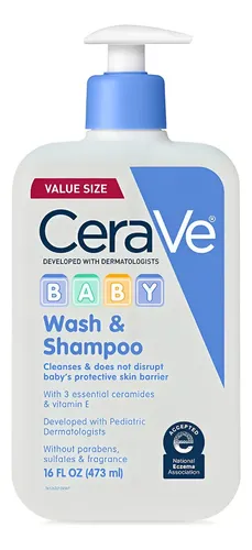 Cerave Jabón Y Champú Para Bebés, 2 En 1, Sin