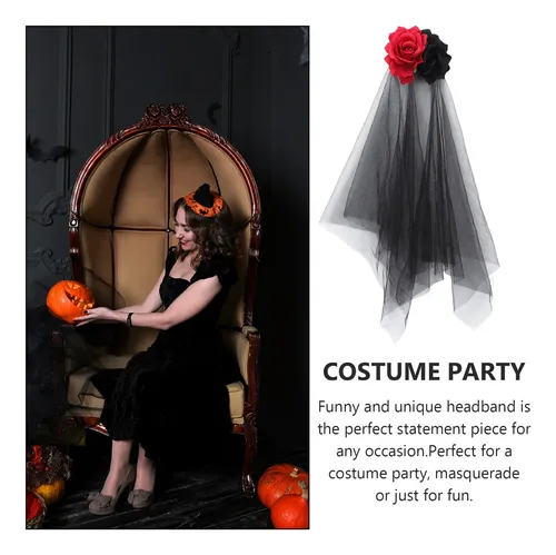 Diadema Creativa Para Halloween Con Velo De Cosplay Con Form