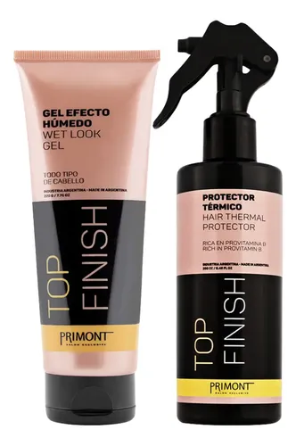 Primont Top Finish Gel Efecto Húmedo + Protector Térmico