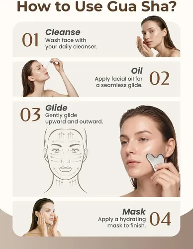 Set 2 Gua Sha Metal Facial Y Corporal Cool Touch