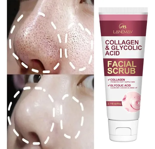 Exfoliante Facial Con Colágeno Y Ácido Glicólico Todo Tipo De Piel Día/noche
