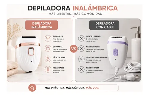Depiladora Portatil Mujer Recargable Usb