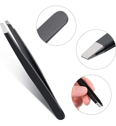 Juego De 12 Pinzas Para Cejas Mudder De Acero Inoxidable
