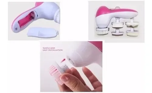 Masajeador Facial Beauty 5 en 1 Inalámbrico Exfoliante y Limpiador