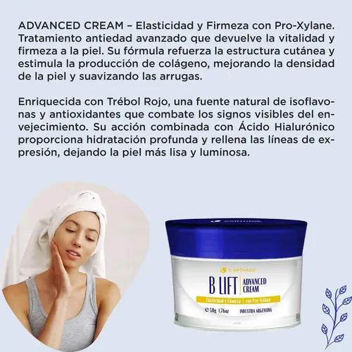 Crema Reafirmante Carthage B Lift Hialuronico Antiarrugas