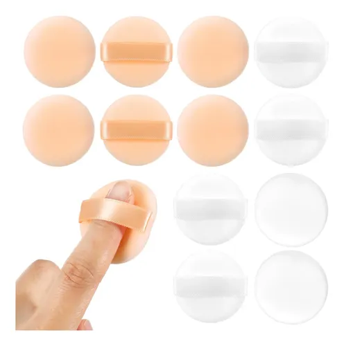 Q Paquete De 12 Mini Esponjas De Polvo De Microfibra T