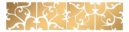 Adhesivo Acrílico Para Pared Con Espejo 3d, 32 Unidades, Dec