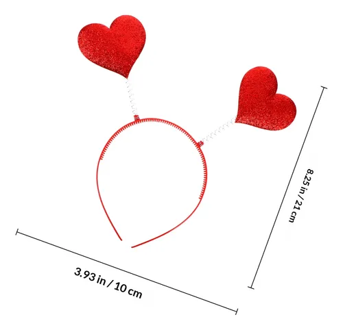 6pcs Diadema Corazón San Valentín Accesorios De Pelo Fiesta