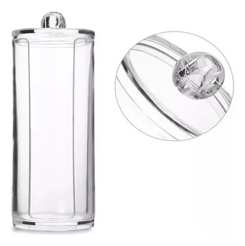 Organizador Porta Discos De Algodon Acrilico Maquillaje