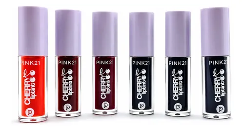 Set X 6 Brillo Labial Cherry Lip Tint Para Labios Pink 21