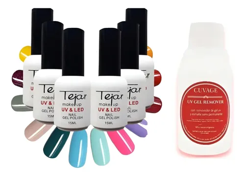 Kit Esmaltes Semipermanentes X 6 Color Led/uv Top Removedor