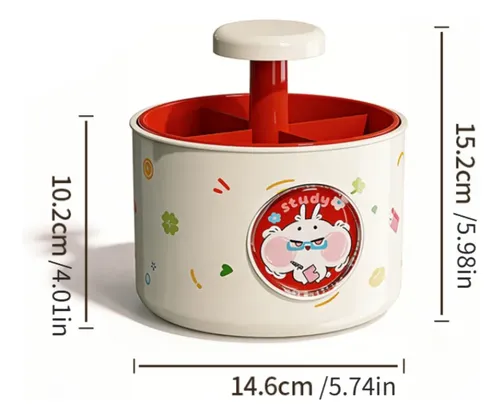 Caja Organizadora Giratoria De 4 Compartimentos
