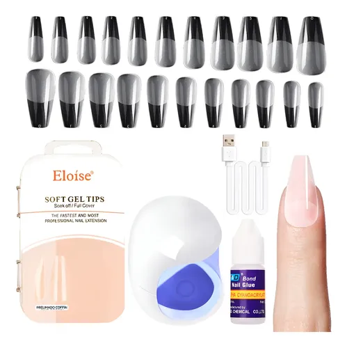 Kit Uñas Soft Gel Principiantes Esmaltado Semipermanente