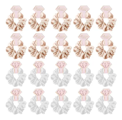20 Lazos Para El Cabello, Diadema Para Dama Champagne Blanco