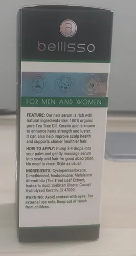 Serum Capilar Bellisso Tea Tree Oil Hidratante 60ml