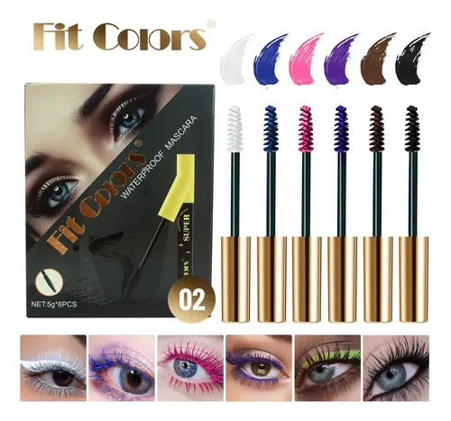 Set De Rímel Voluminizador De 6 Colores: Impermeable Y Apto
