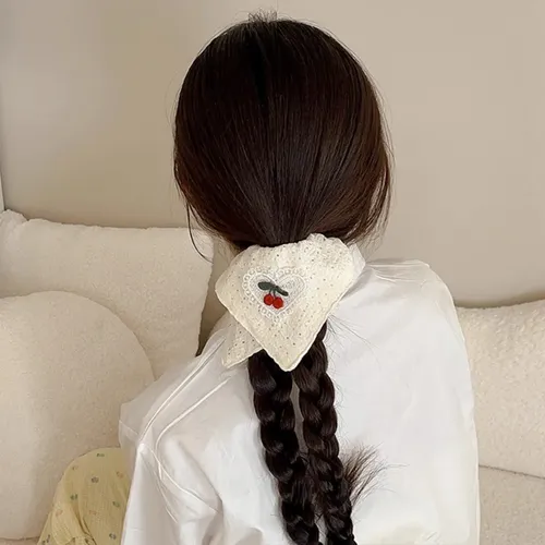 Cintas Para El Cabello Con Estampado De Cerezas Para Coletas