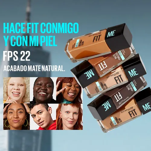 Base Líquida Maybelline Fit Me Matte 310 Sun Beige X 30 Ml
