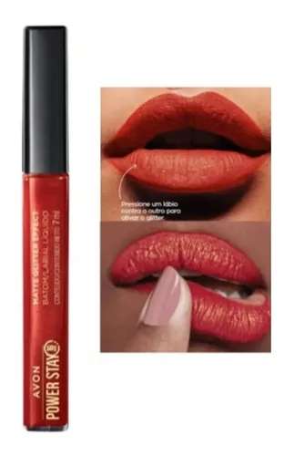 Labial Líquido Matte Glitter Effect Power Stay Scarlet Flame