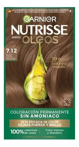 Kit Tintura Permanente Nutrisse Oleos Garnier Tono 7.12