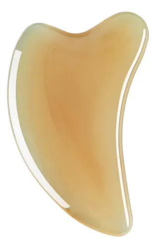 Tabla De Resina Gua Sha Con Bordes Rojos Para Un Masaje Suav