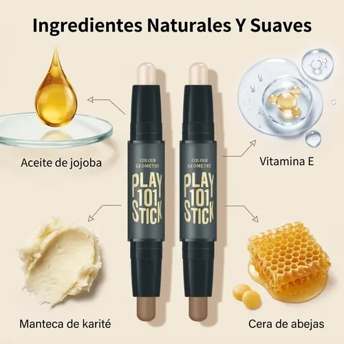 Contorno Maquillaje En Barra Para Sombra E Iluminador,