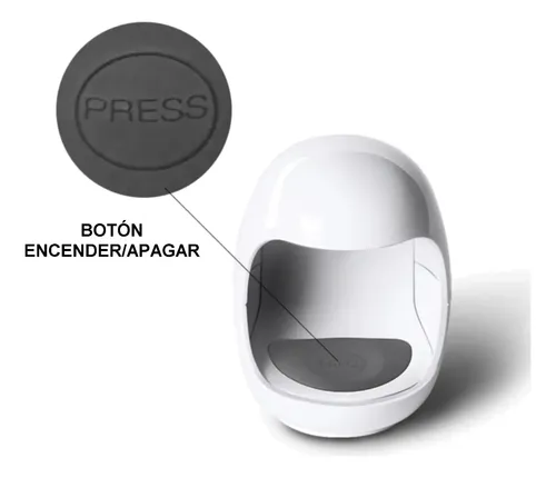 Cabina Lampara Uv Led 3w Bombon Paris Mini Dedo Individual