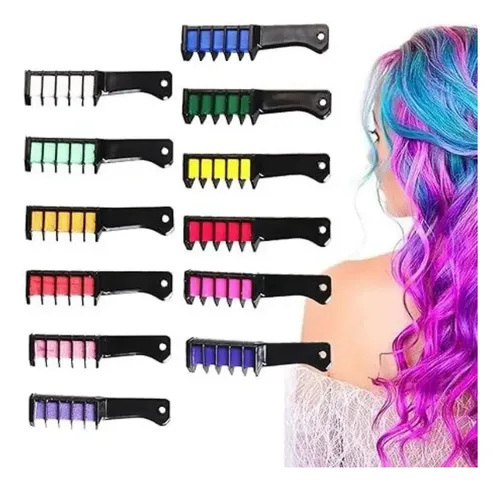Set De 10 Peines De Tinte Para Cabello Temporales Y Lavables