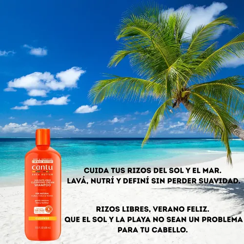 Cantu Shampoo Sin Sulfatos Para Rulos 400ml Manteca Karite