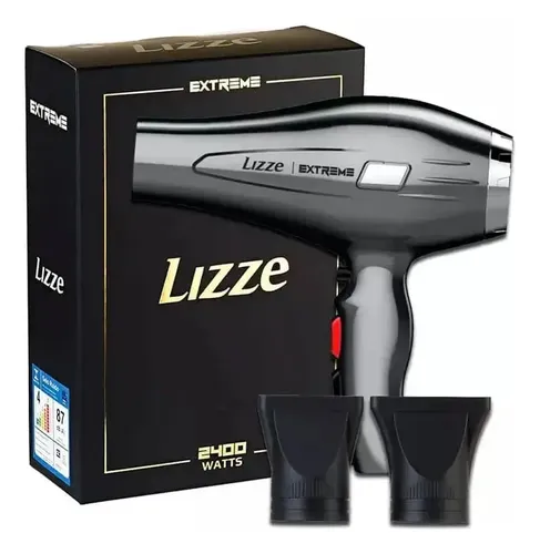 Secador de pelo profesional Lizze Extreme 2400 W, color gris oscuro