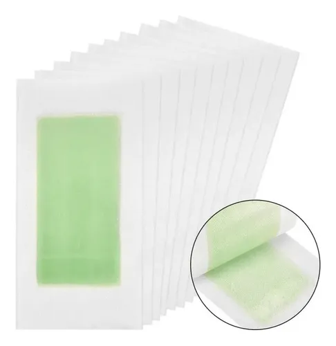 50x Tiras De Cera Fría Doble Cara Para Todo El Cuerpo