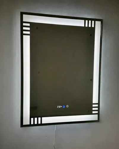 Espejo Led Táctil Baiona 75×120 Cm Con Desempañador Y Reloj