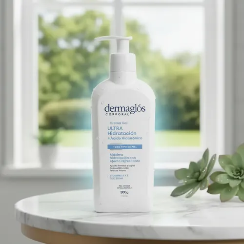 Dermaglos Crema Hidratante Acido Hialuronico 300g X 2