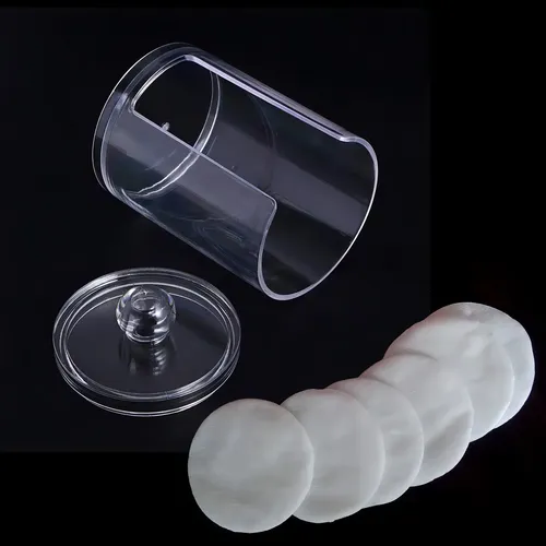 Organizador Porta Discos Algodón Maquillaje Acrílico