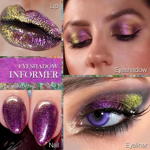 Paleta Chameleon Dúo Dorado Y Púrpura, Efecto Multicolor