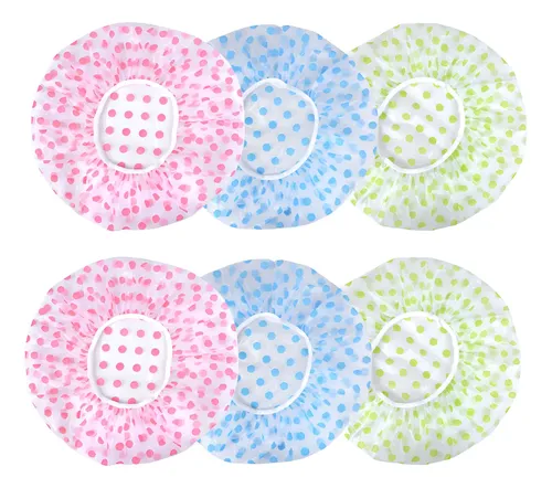 ` A 6 Gorros Y Ducha Impermeables Gorros Y Baño Elástico U