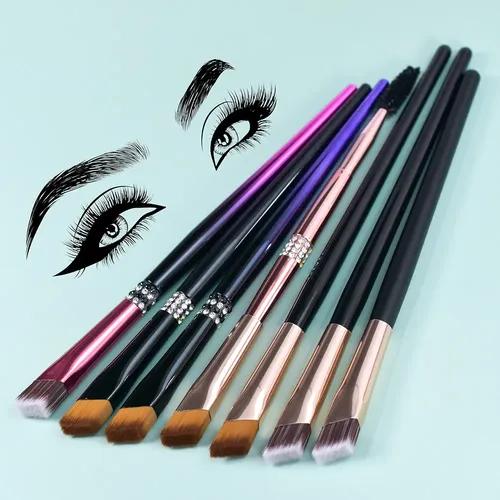 Set De 5 Brochas De Cejas Línea Cabello Cuadrada
