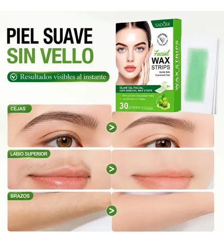 30 Tiras Depilatorias Rostro Piernas Axilas