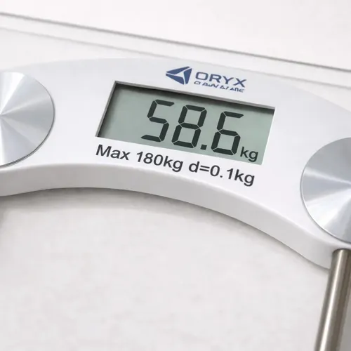 Balanza Digital Oryx de Vidrio Templado para Peso Corporal, 180 kg