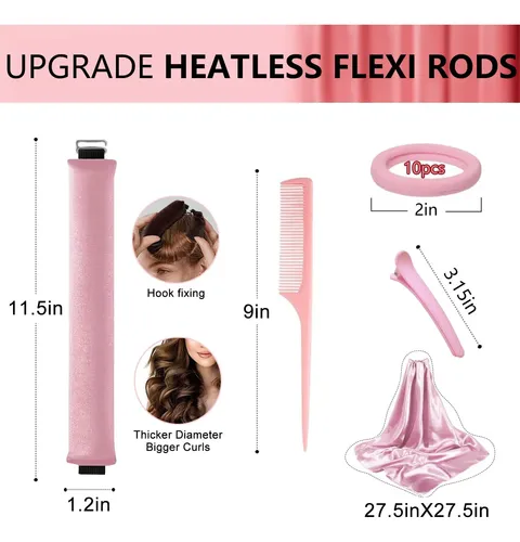 Juego De Rizadores Hair Roller Kureyon Jumbo Heatless De 4 P