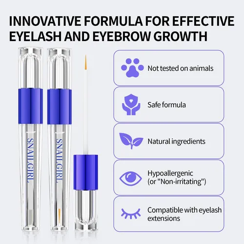 2pcs Suero Cejas Y Pestañas Crecimiento Fortalecedor