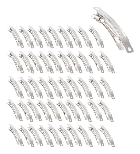 50 Broches Franceses De Metal De 50 Mm, Pinzas Para El Pelo,